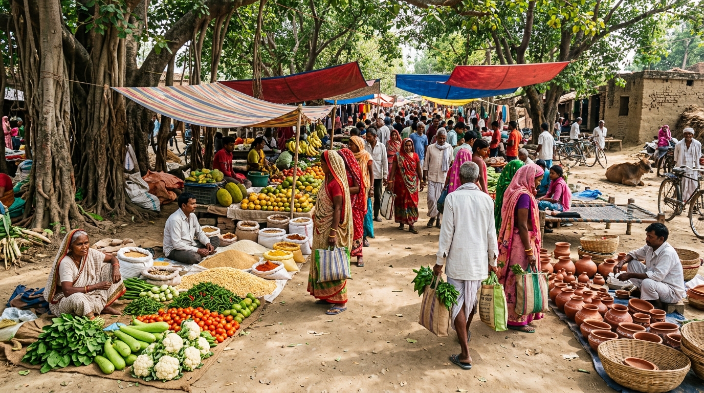 Tuesday weekly market in Samastipur